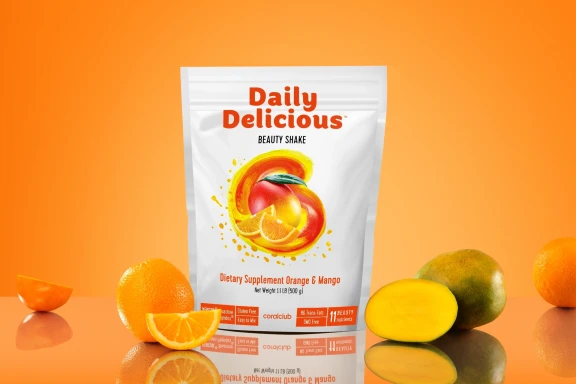 Daily Delicious Beauty Shake cu aromă de portocale și mango